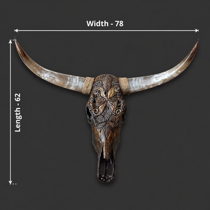 The Envoy artisanal carved cattle skull – product view 5