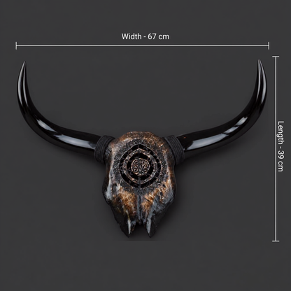 The Oracle artisanal carved cattle skull – product view 5