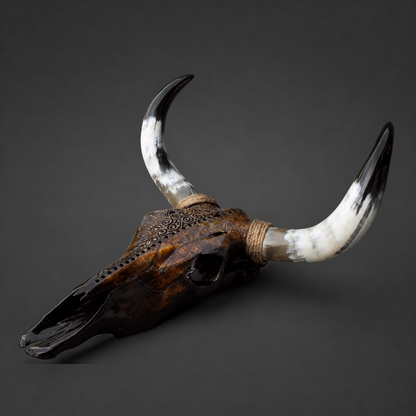 The Outlier artisanal carved cattle skull – product view 3